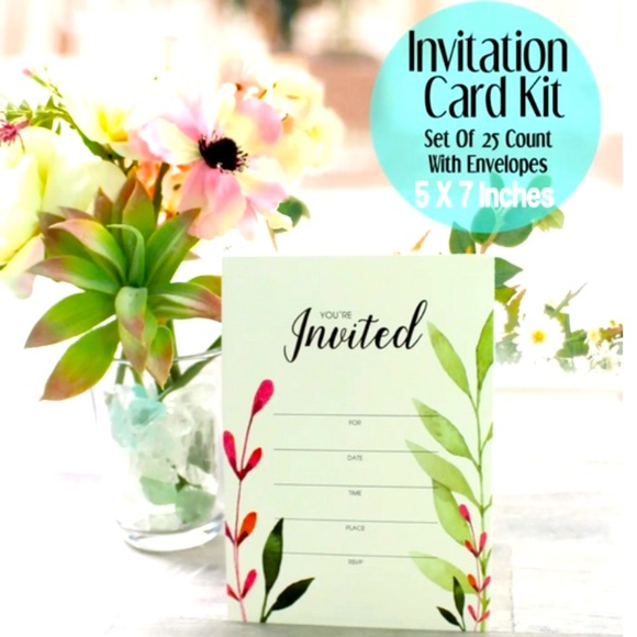 NEW🔥CAVE POP 25 Flat Panel 5X7 Invitations W/14 Point Card Stock & Envelopes - Picture 4 of 7